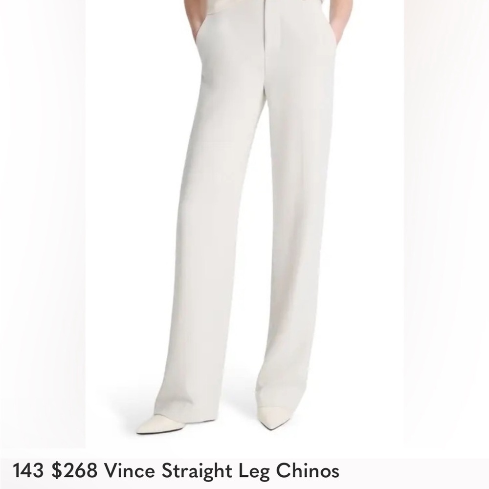 Vince Cream Straight Leg Chinos